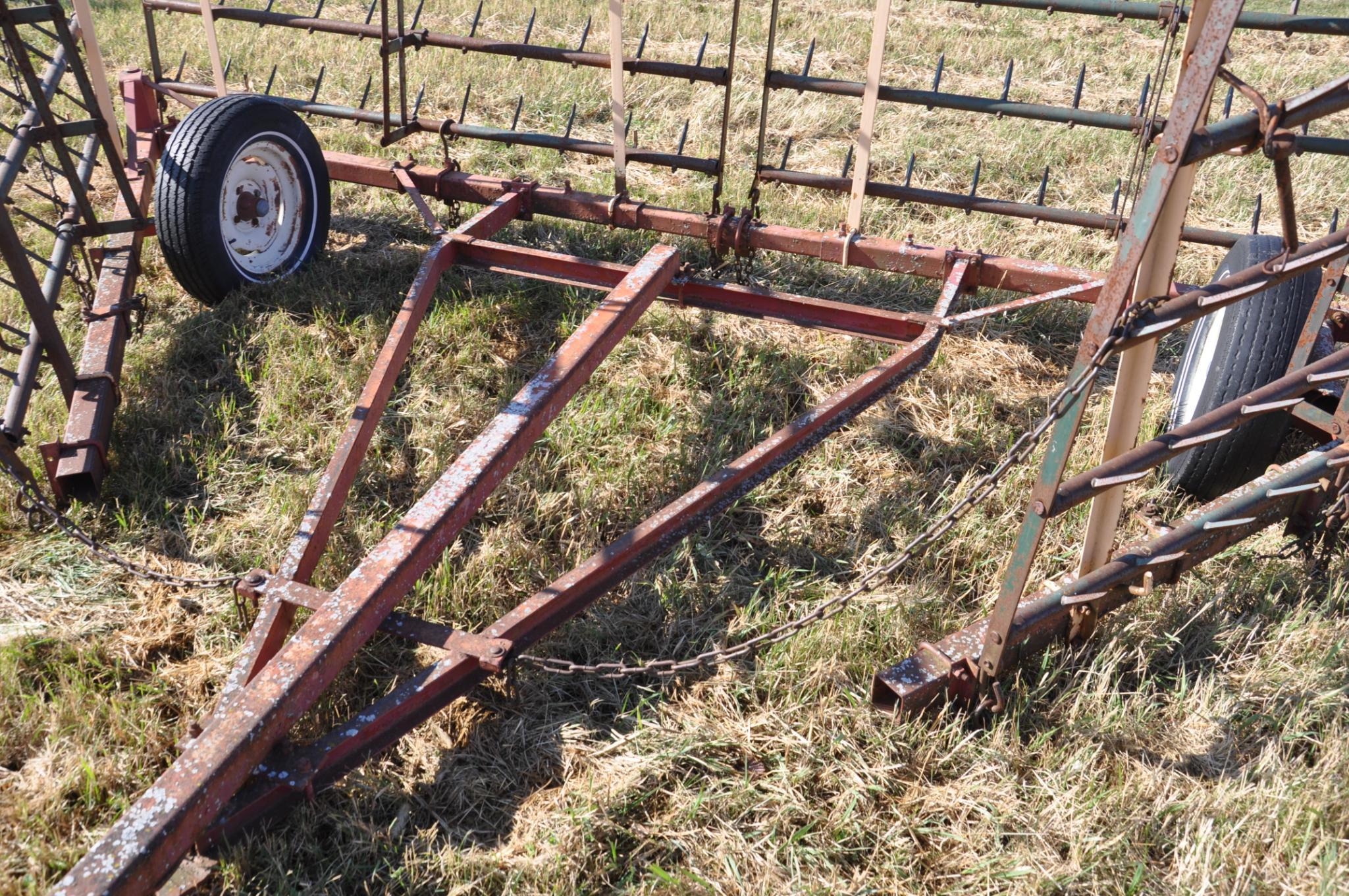 Lindsey 24' 5-bar harrow on cart