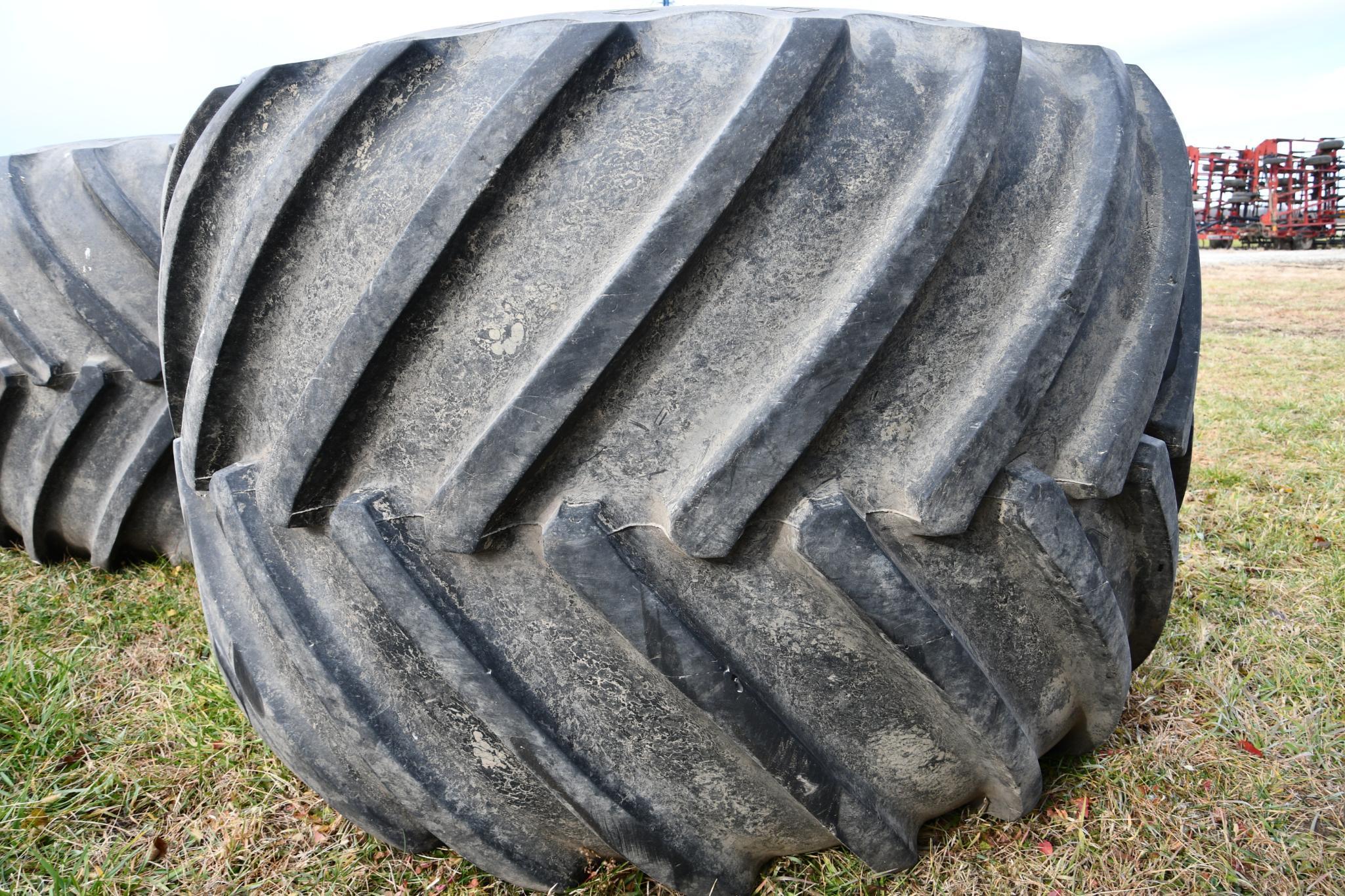 (2) 66x43.00-25 floater tires and wheels