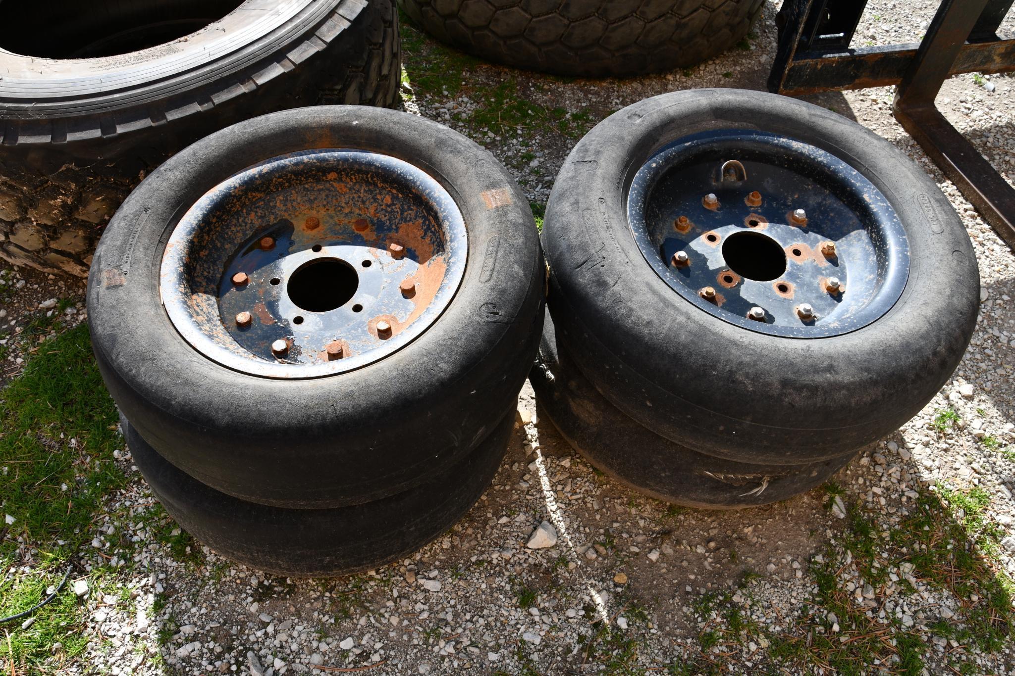 (4) batwing airplane tires and wheels