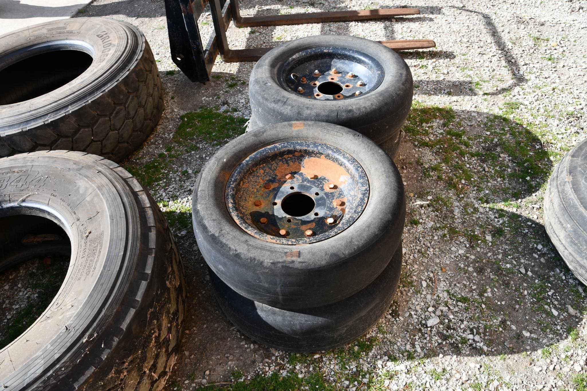 (4) batwing airplane tires and wheels