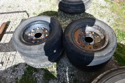 (4) batwing airplane tires and wheels