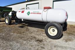 Double 1000 gal. NH3 tanks on Dalton running gears