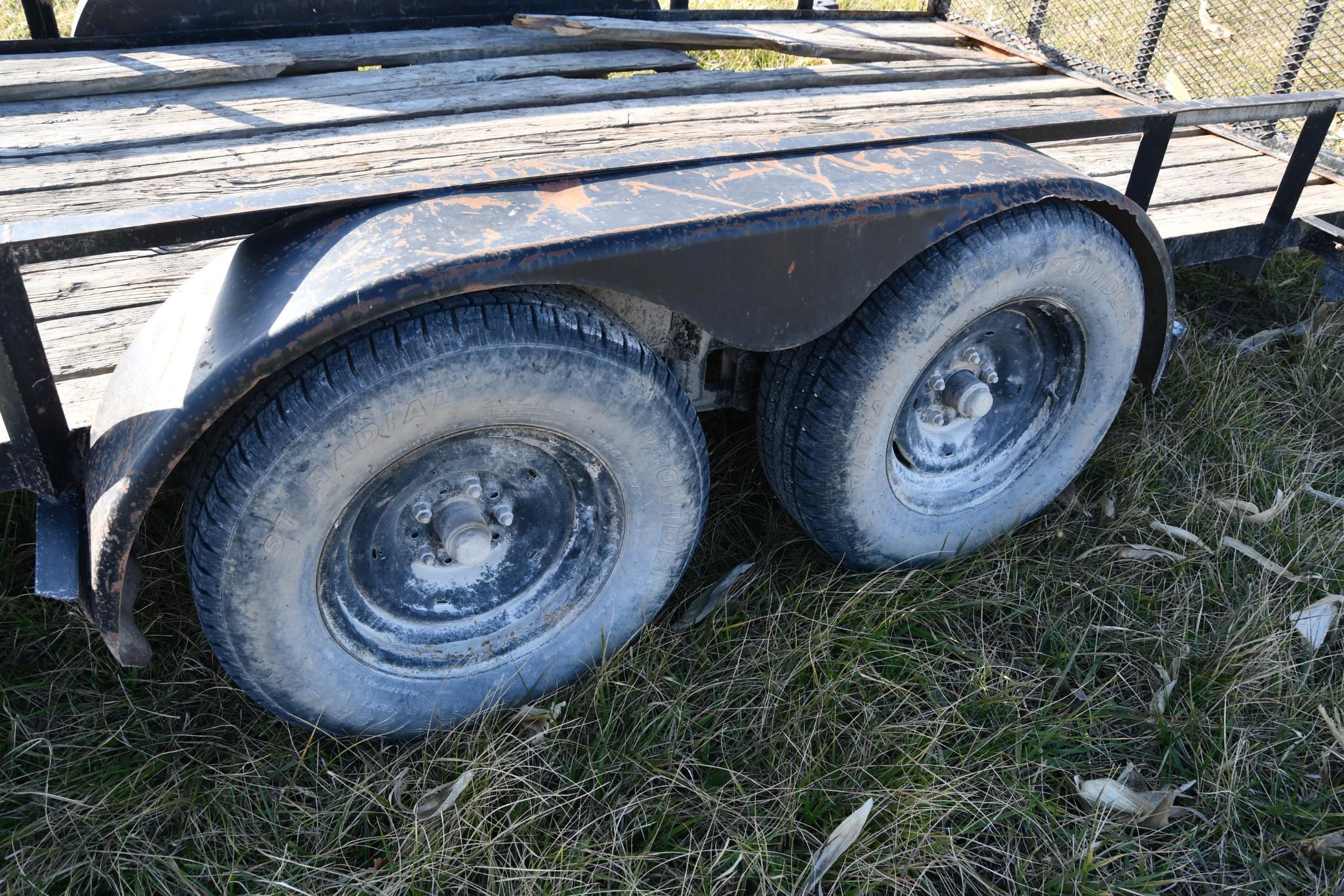 16' tandem axle bumper hitch trailer