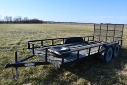 16' tandem axle bumper hitch trailer