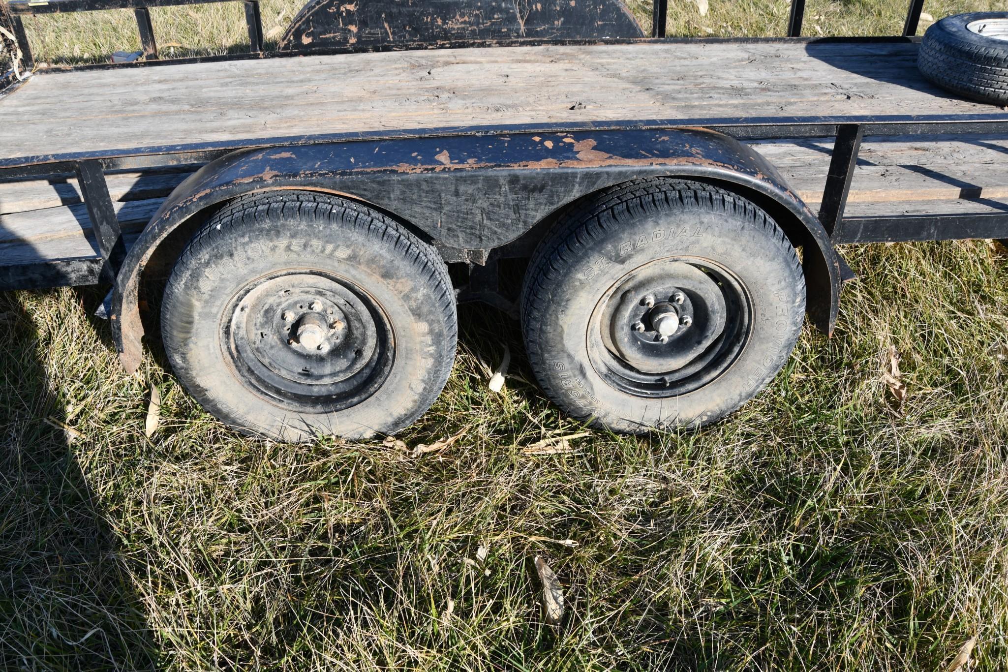 16' tandem axle bumper hitch trailer