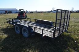 16' tandem axle bumper hitch trailer