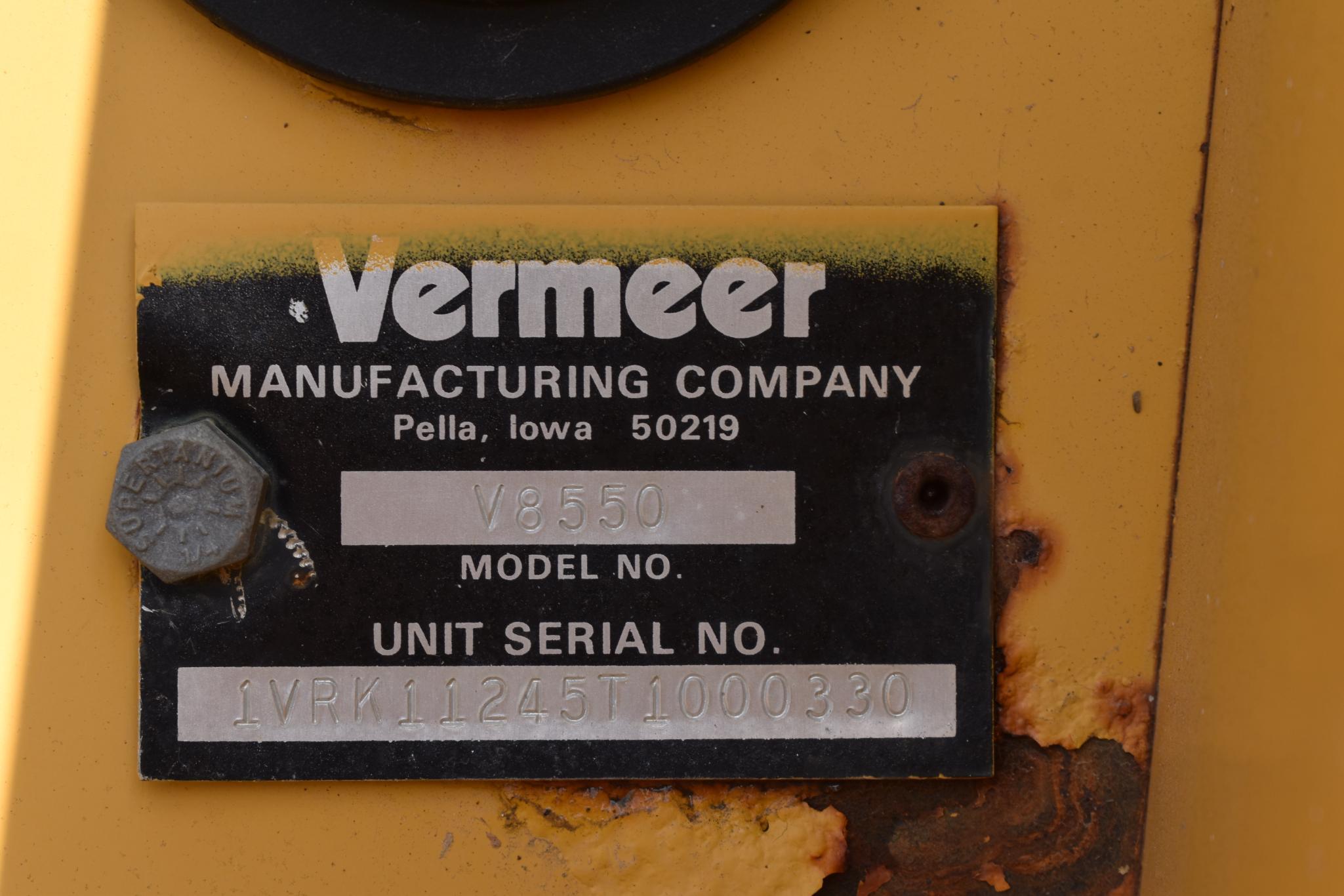 Vermeer V-8550 4X4 trencher