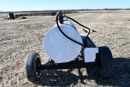 150 gal. fuel transfer tank on shop built trailer