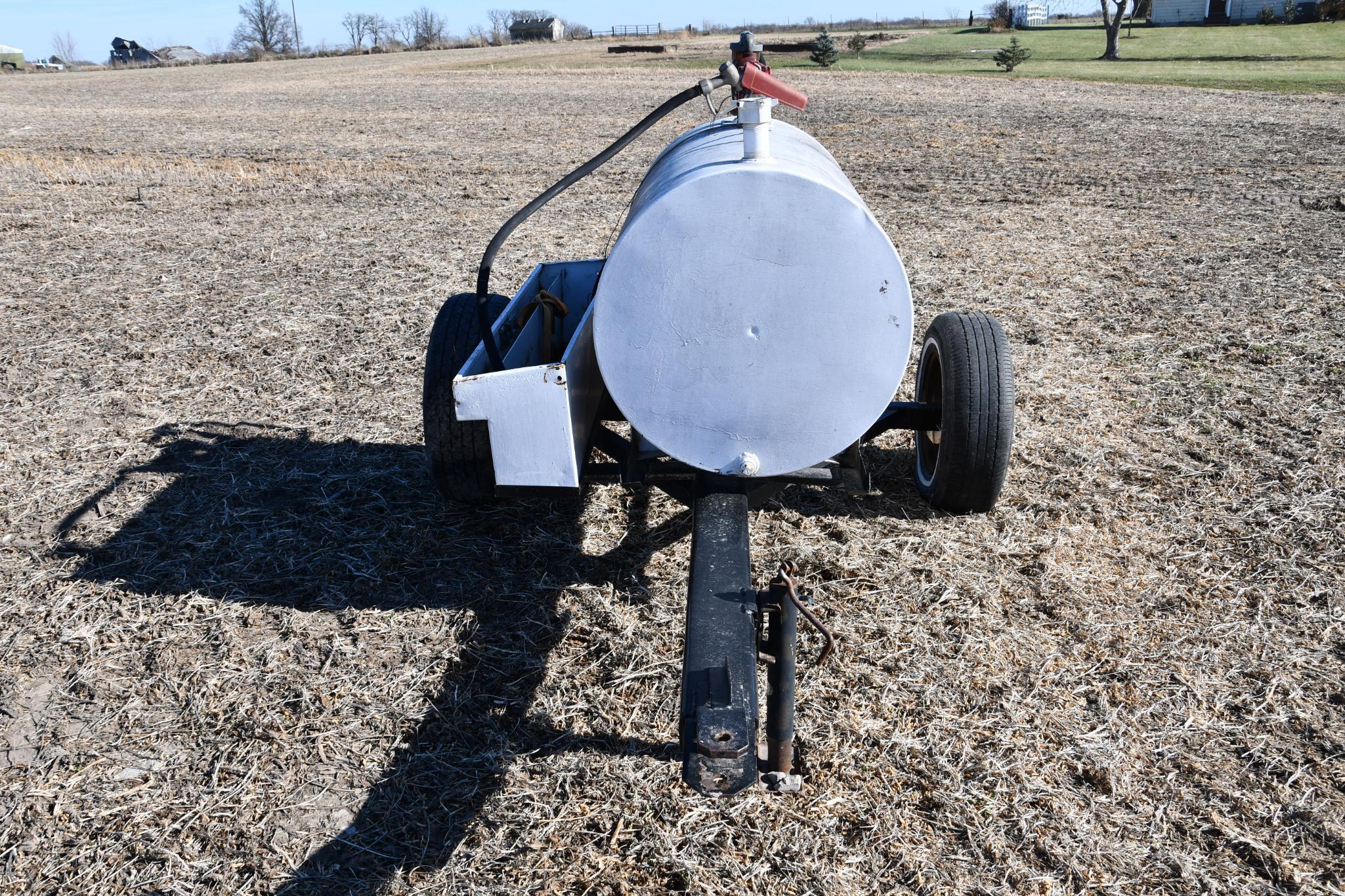 150 gal. fuel transfer tank on shop built trailer