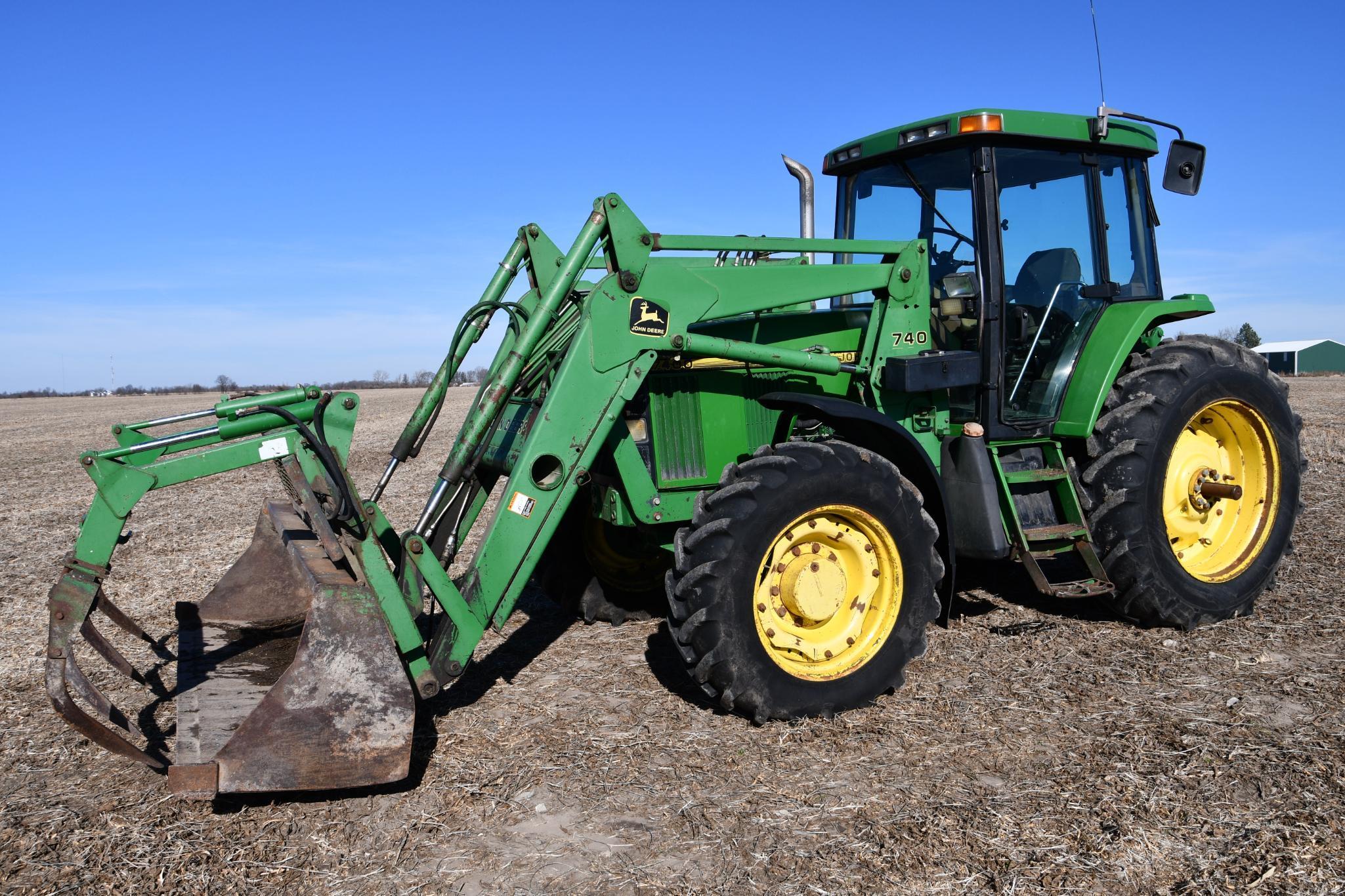 1996 John Deere 7400 MFWD tractor