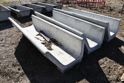 (3) SI Precast 8' concrete bunks