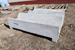 (3) SI Precast 8' concrete bunks