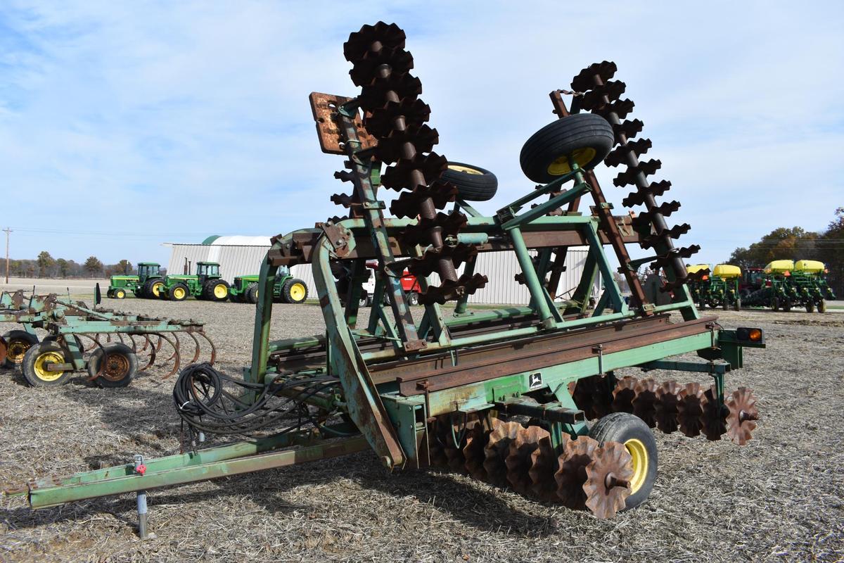 John Deere 230 30' shop built vertical tillage tool