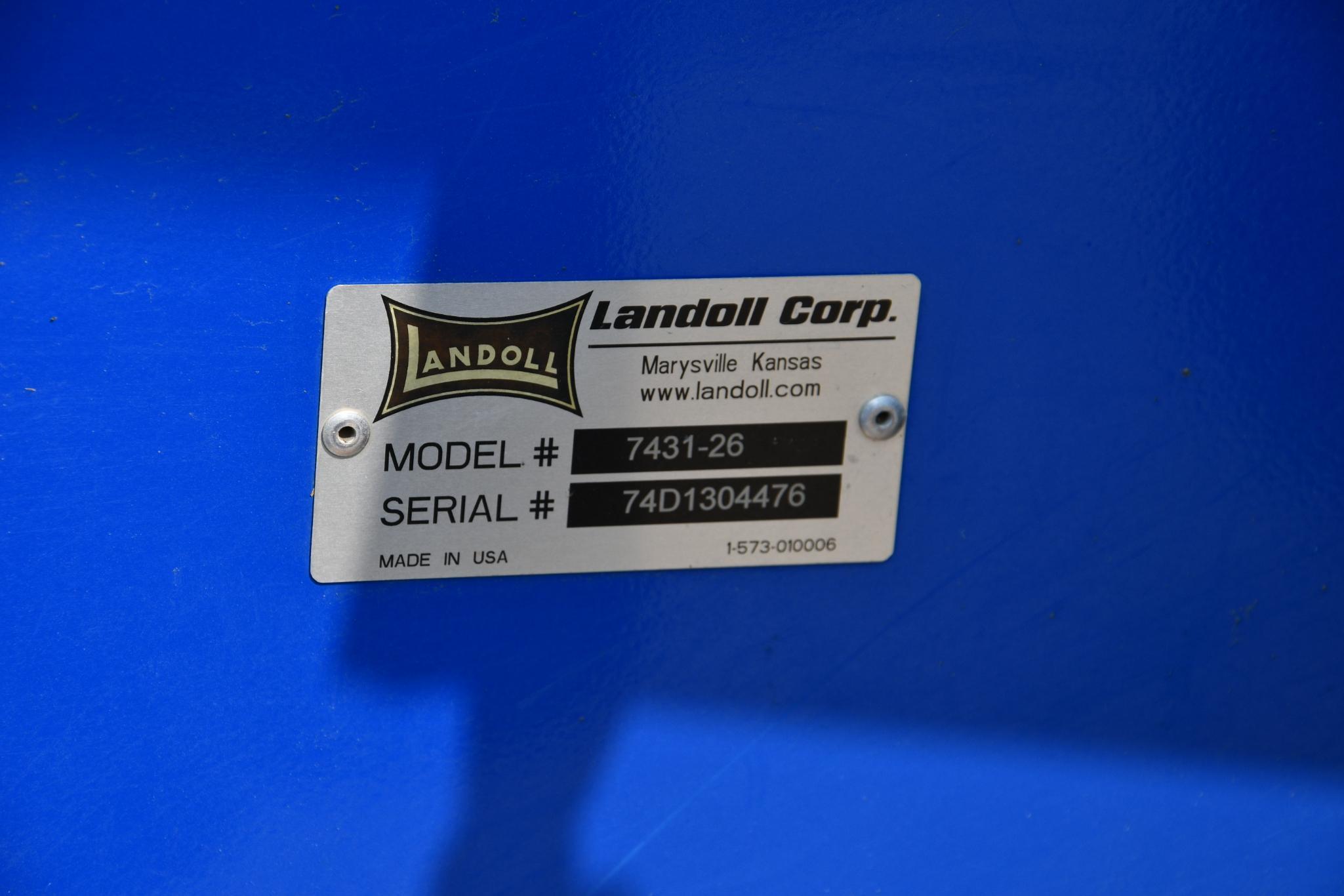 2013 Landoll 7431 26' VT Plus vertical tillage tool