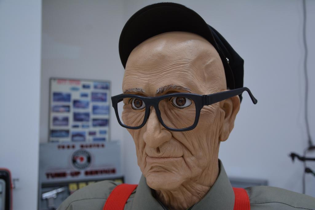 Texaco gas station attendant mannequin