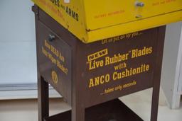 Anco wiper and blades display box on 2-wheel cart