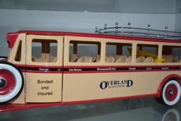 Overland Stagelines high quality die cast toy metal bus