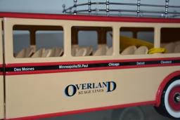 Overland Stagelines high quality die cast toy metal bus