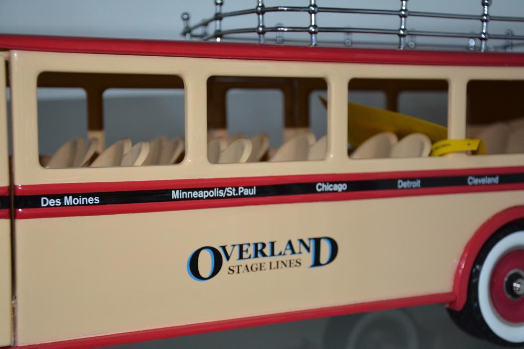 Overland Stagelines high quality die cast toy metal bus