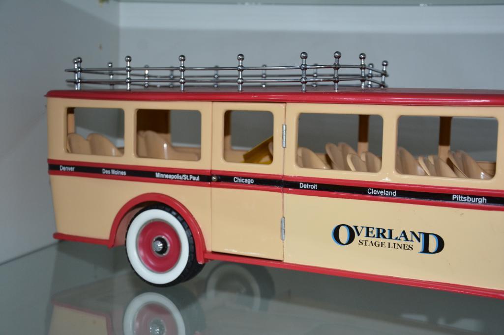 Overland Stagelines high quality die cast toy metal bus