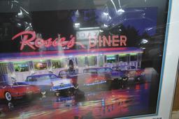 Classic car diner frame picture