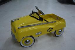 New York City Checker Taxi metal childs pedal car