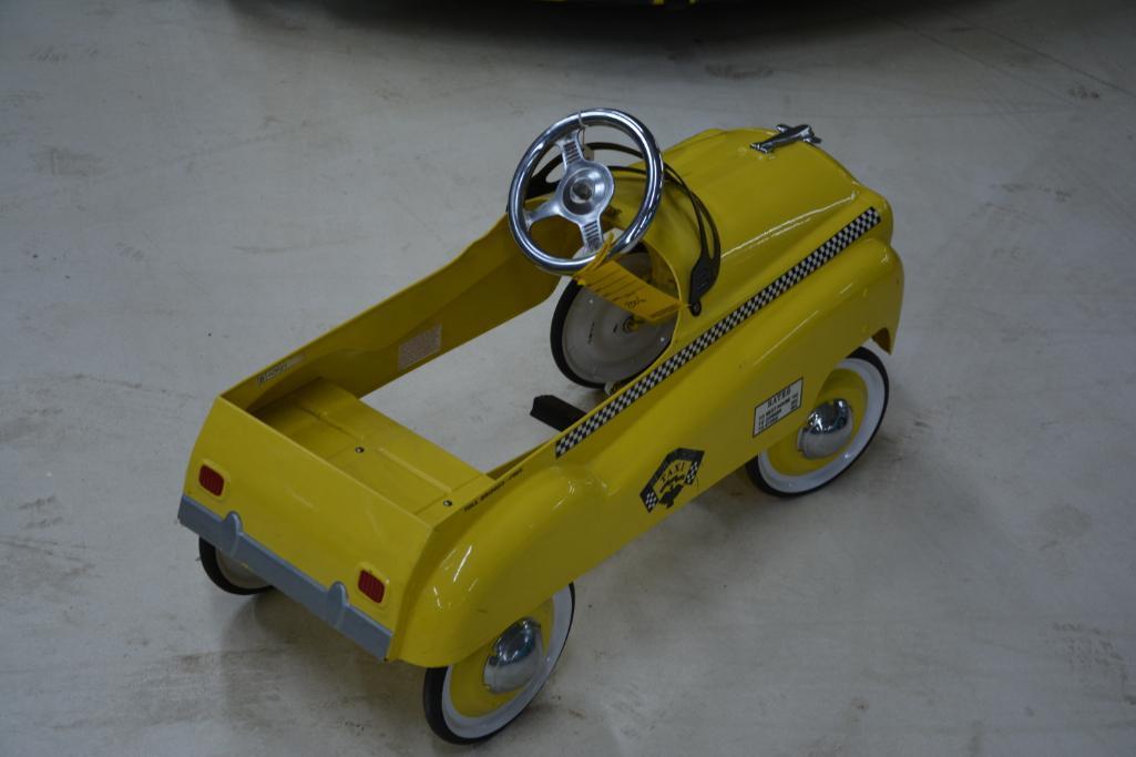 New York City Checker Taxi metal childs pedal car