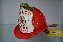 Battery operated plastic Texaco Fire Chief fireman's helmet