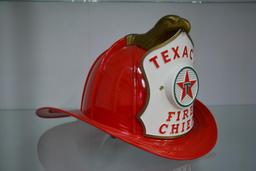 Battery operated plastic Texaco Fire Chief fireman's helmet