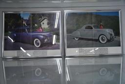 (2) Framed pictures of 1941 and 1939 Lincoln cars