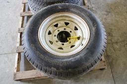 (2) 235/80RD16 trailer tires on rims