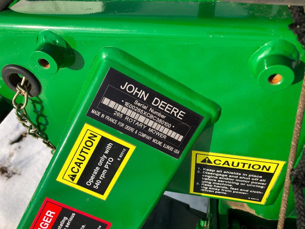 John Deere 265 8' 3-pt. disc mower