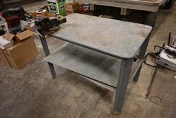 Shop built 30"x4'x34" tall steel work bench