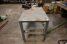 Shop built 30"x4'x34" tall steel work bench