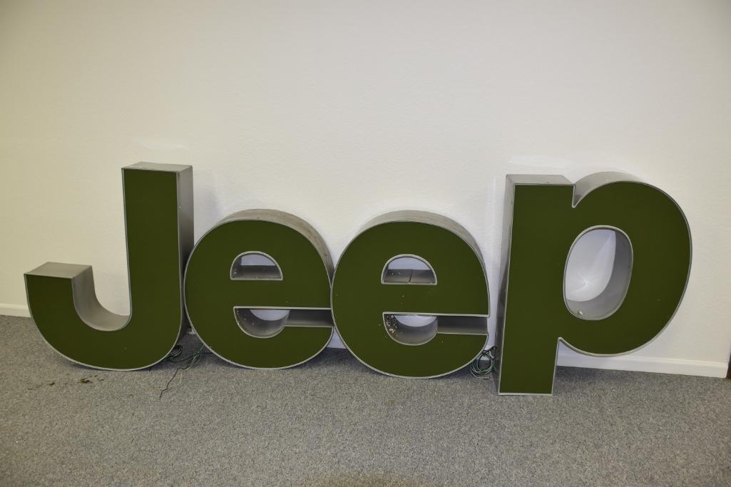 Large plastic NOS Jeep dealership sign