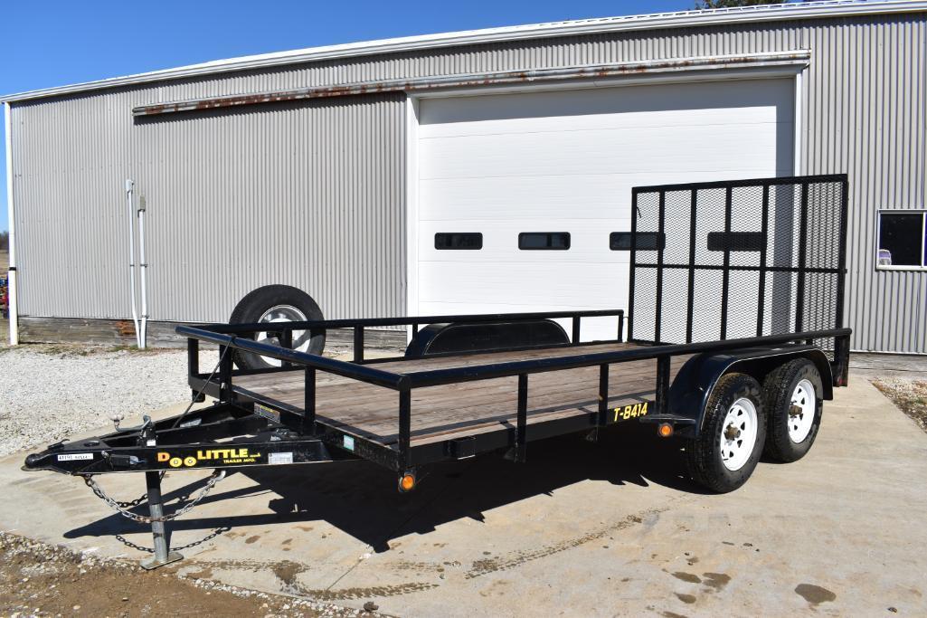 2013 Doolittle T-8414 14' flatbed trailer