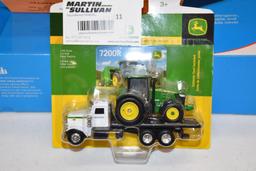 Ertl 1-64 scale jd7200R tractor and flatbed truck