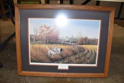 1992 Iowa Ducks Unlimited John Berhardt birddog country print/ with t shirt