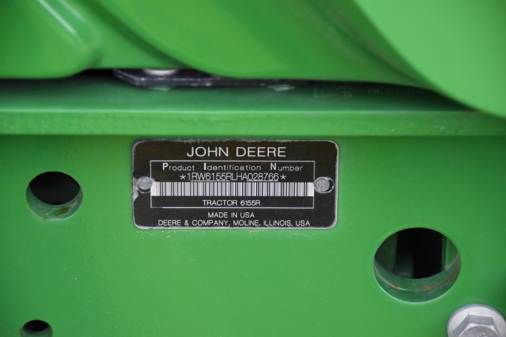 2017 John Deere 6155R MFWD tractor