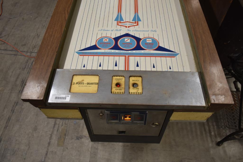 Cimarron Shuffle Alley made by Williams 1971 (needs work but does light up