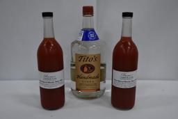 Bloody Mary mix (2 bottles) & vodka