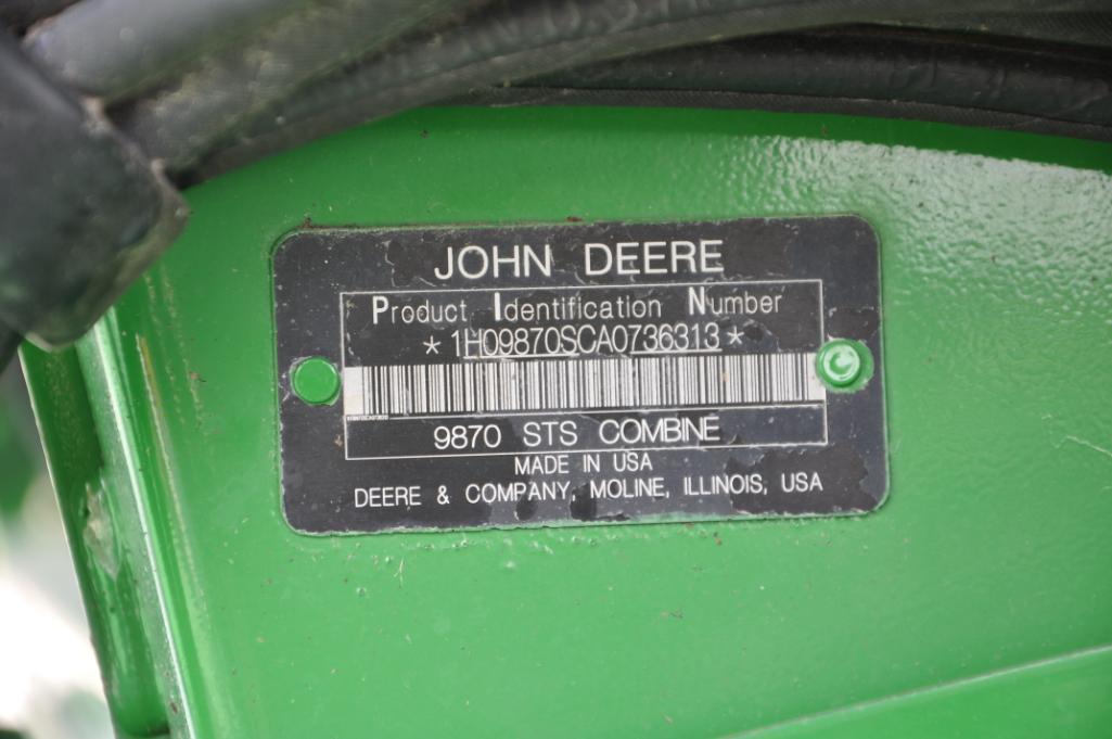 2010 John Deere 9870 STS 2wd combine