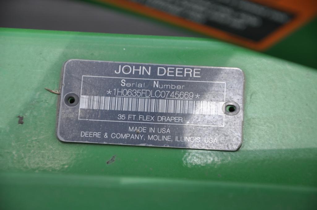 2012 John Deere 635FD 35' HydraFlex draper head