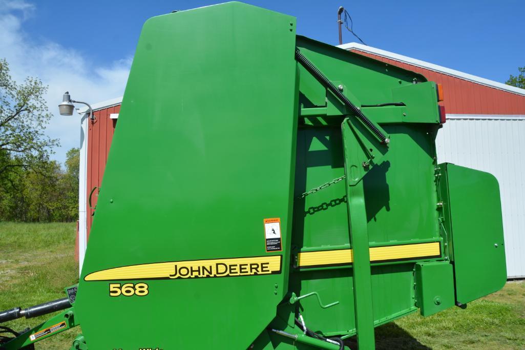 2011 John Deere 568 Mega Wide Plus round baler