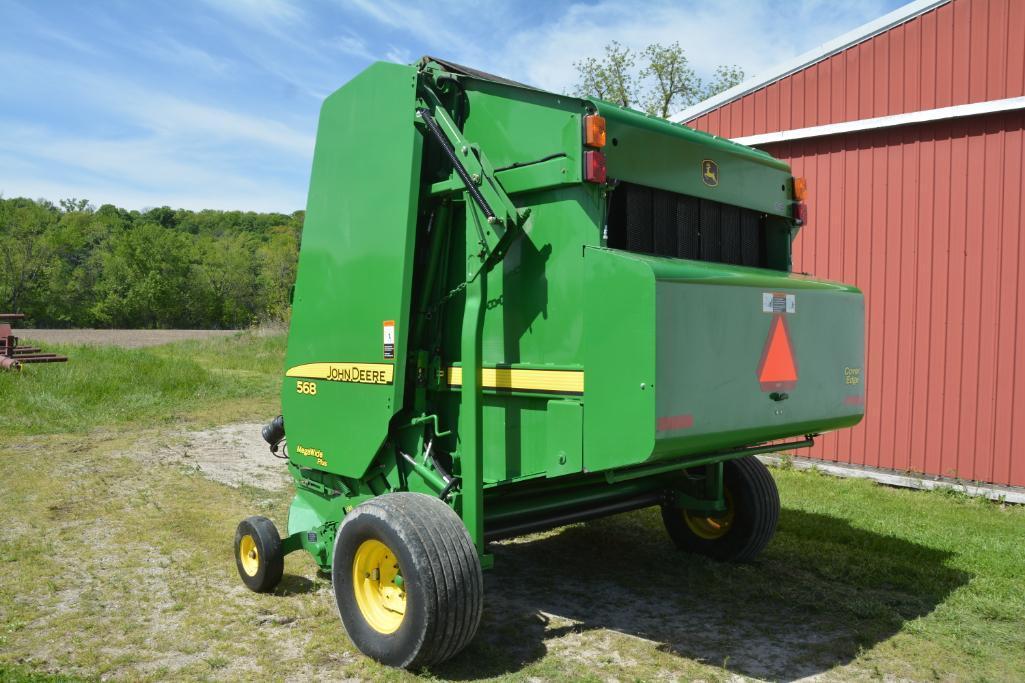 2011 John Deere 568 Mega Wide Plus round baler