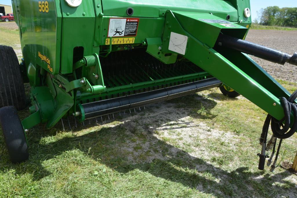 2011 John Deere 568 Mega Wide Plus round baler