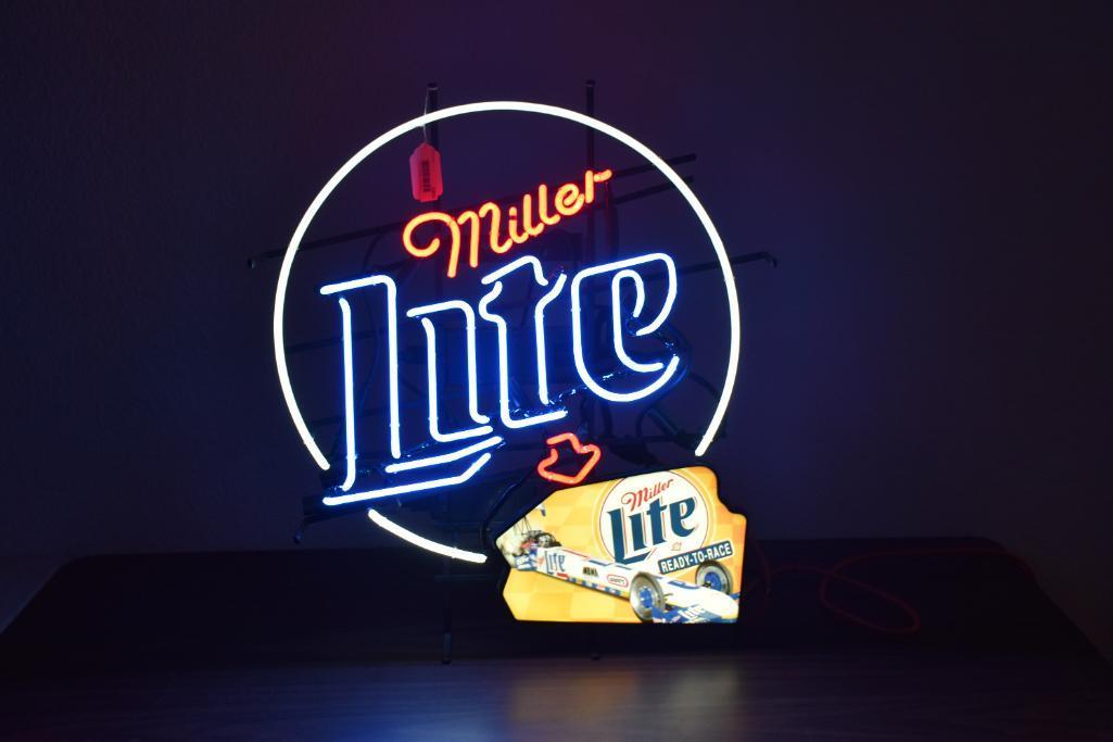 Miller Lite Ready To Race light up neon sign