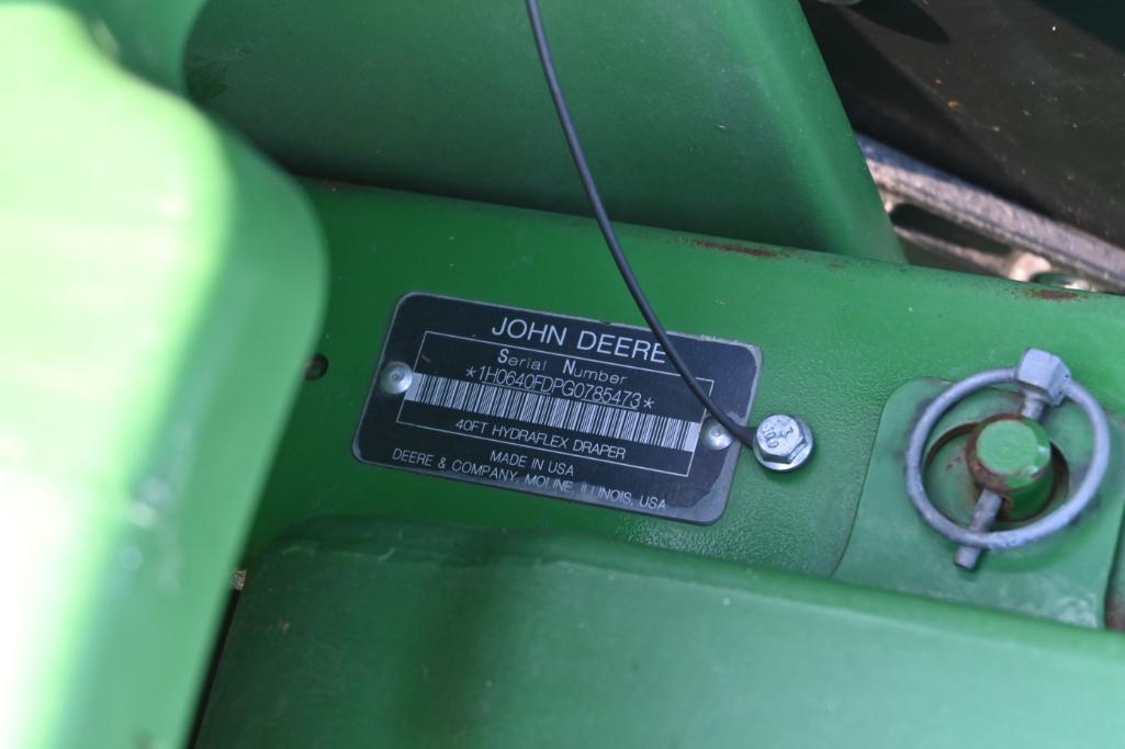 2016 John Deere 640FD 40' flex draper head