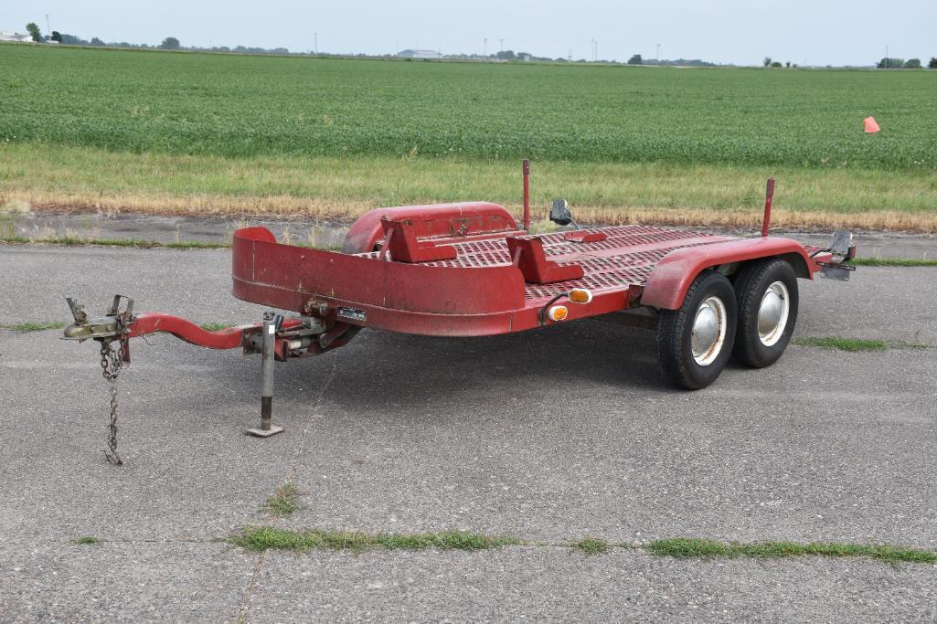 1972 SNOWCO 66" X 13' steel flatbed trailer