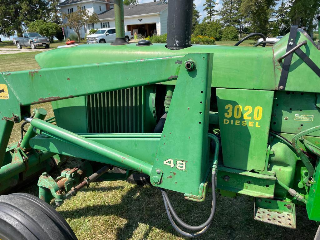 1967 John Deere 3020 diesel 2wd tractor w/loader